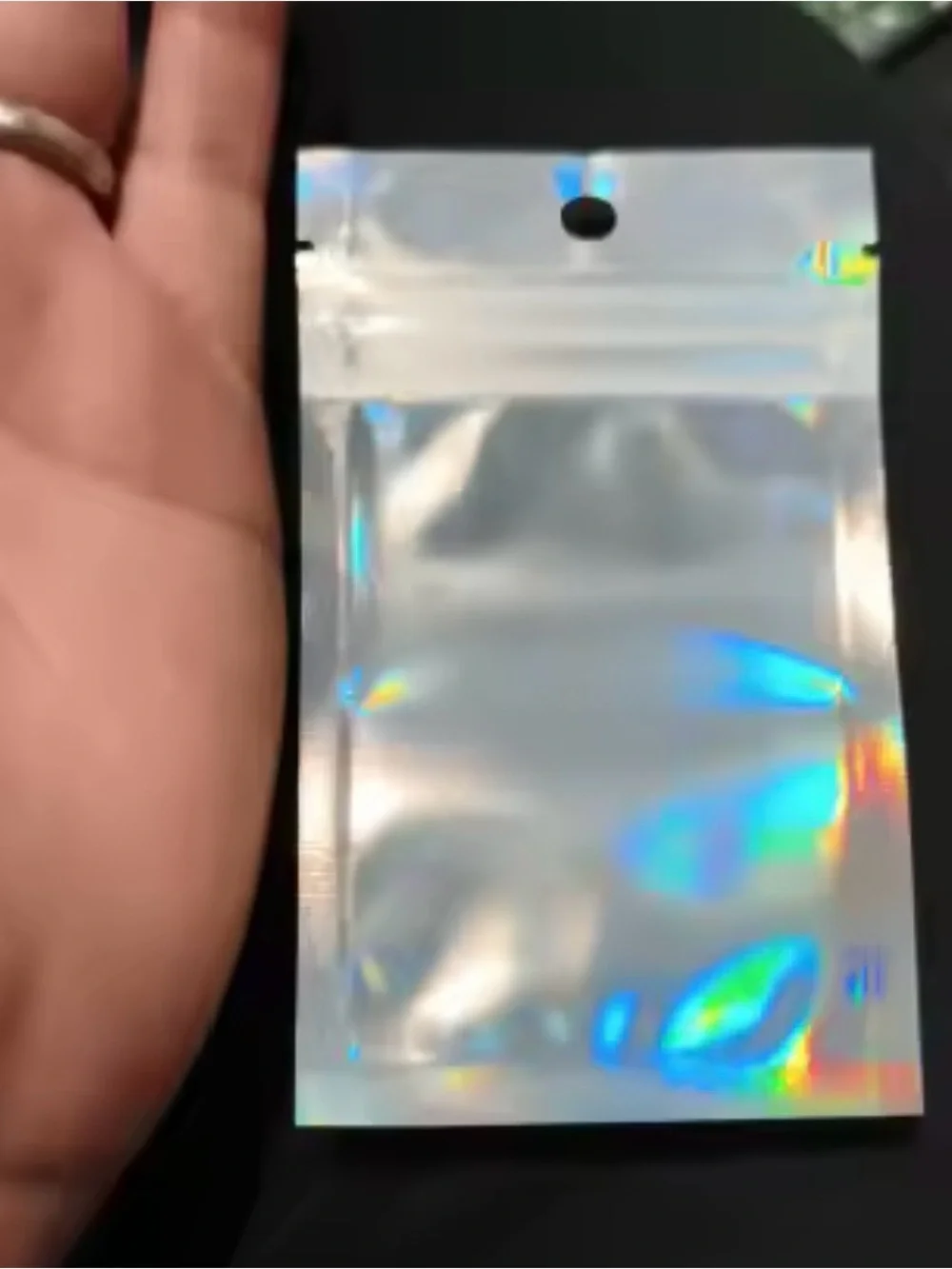 Holographic Iridescent Resealable Party Bags - 50 Pack